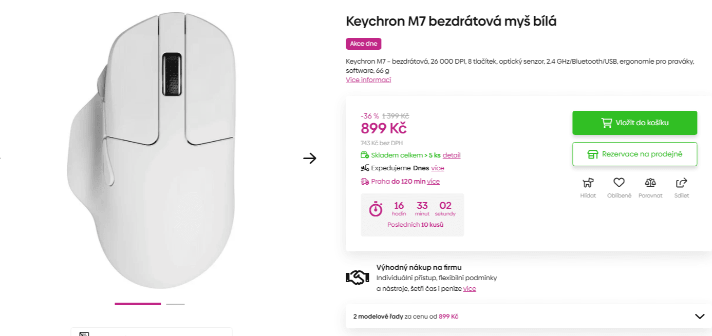 BT myš Keychron M7 Wireless