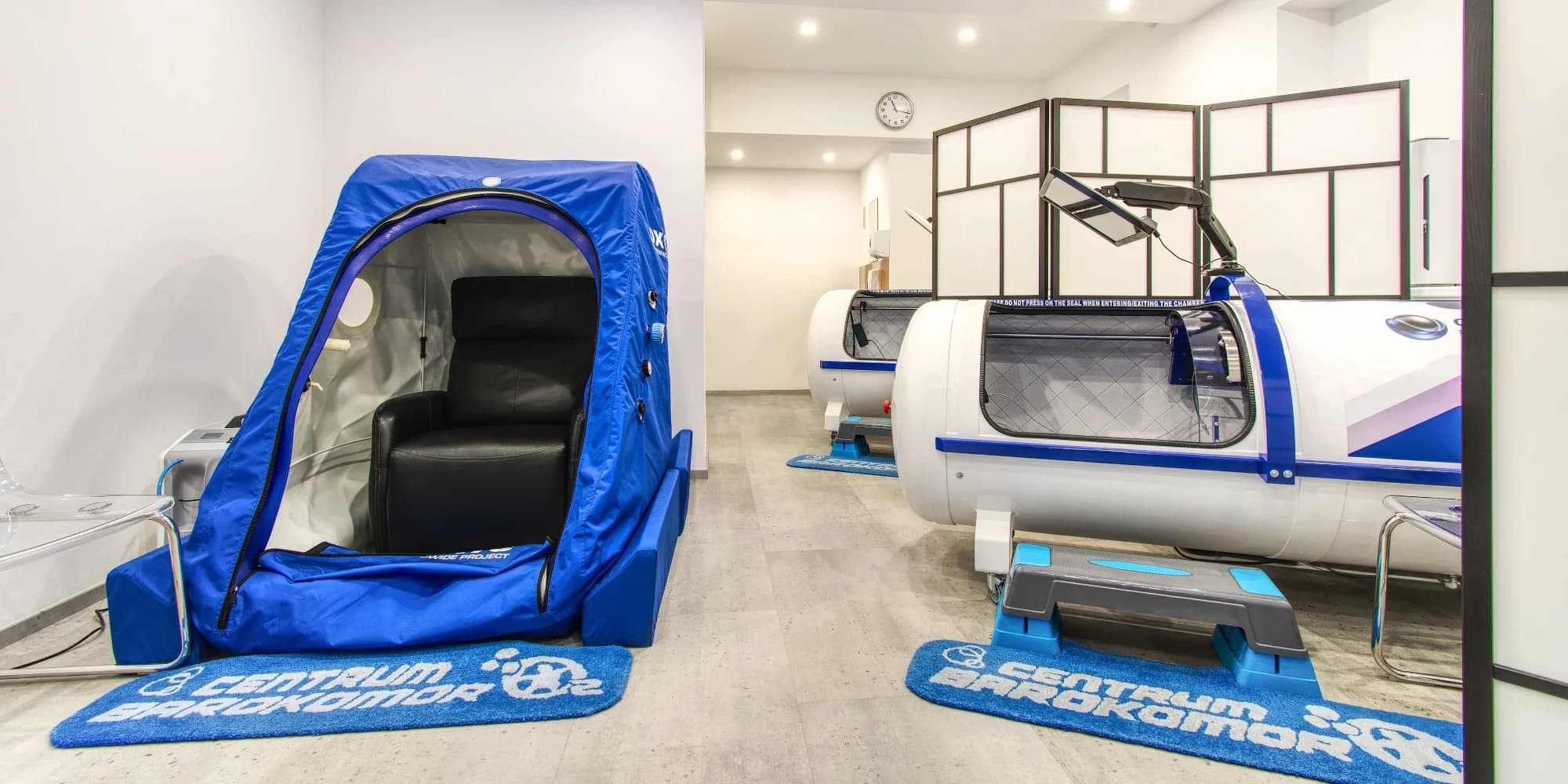 Hyperbarická kyslíková terapie: 1–20 vstupů do sedací komory či kapsle