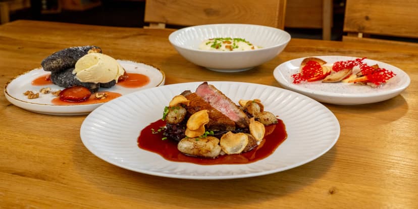 Degustační menu v srdci Beskyd i vč. vinného párování: halušky, kachna i šulánky