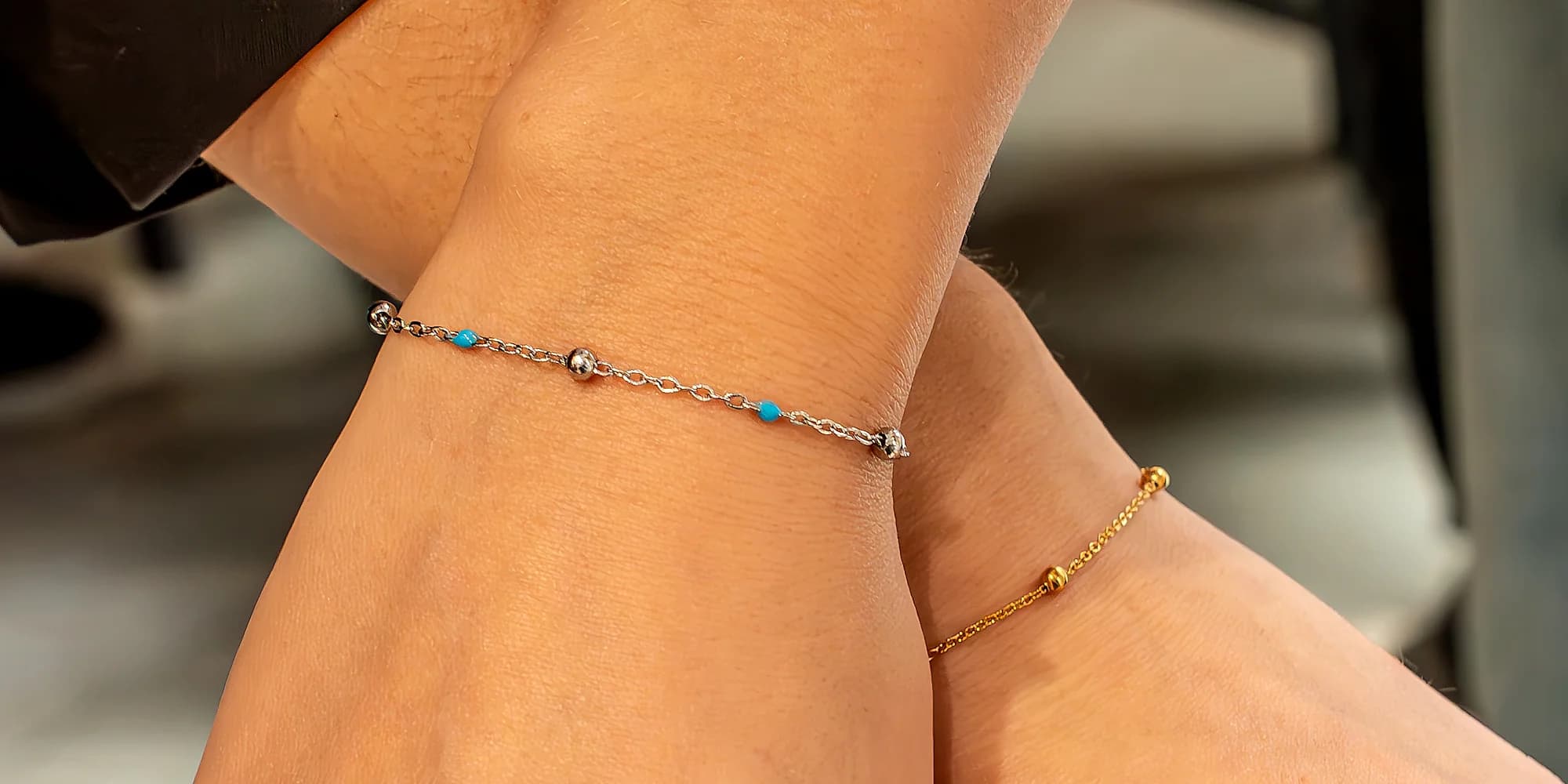 Charm moment pro dva: permanentní náramky z nerezové oceli vč. přívěsku