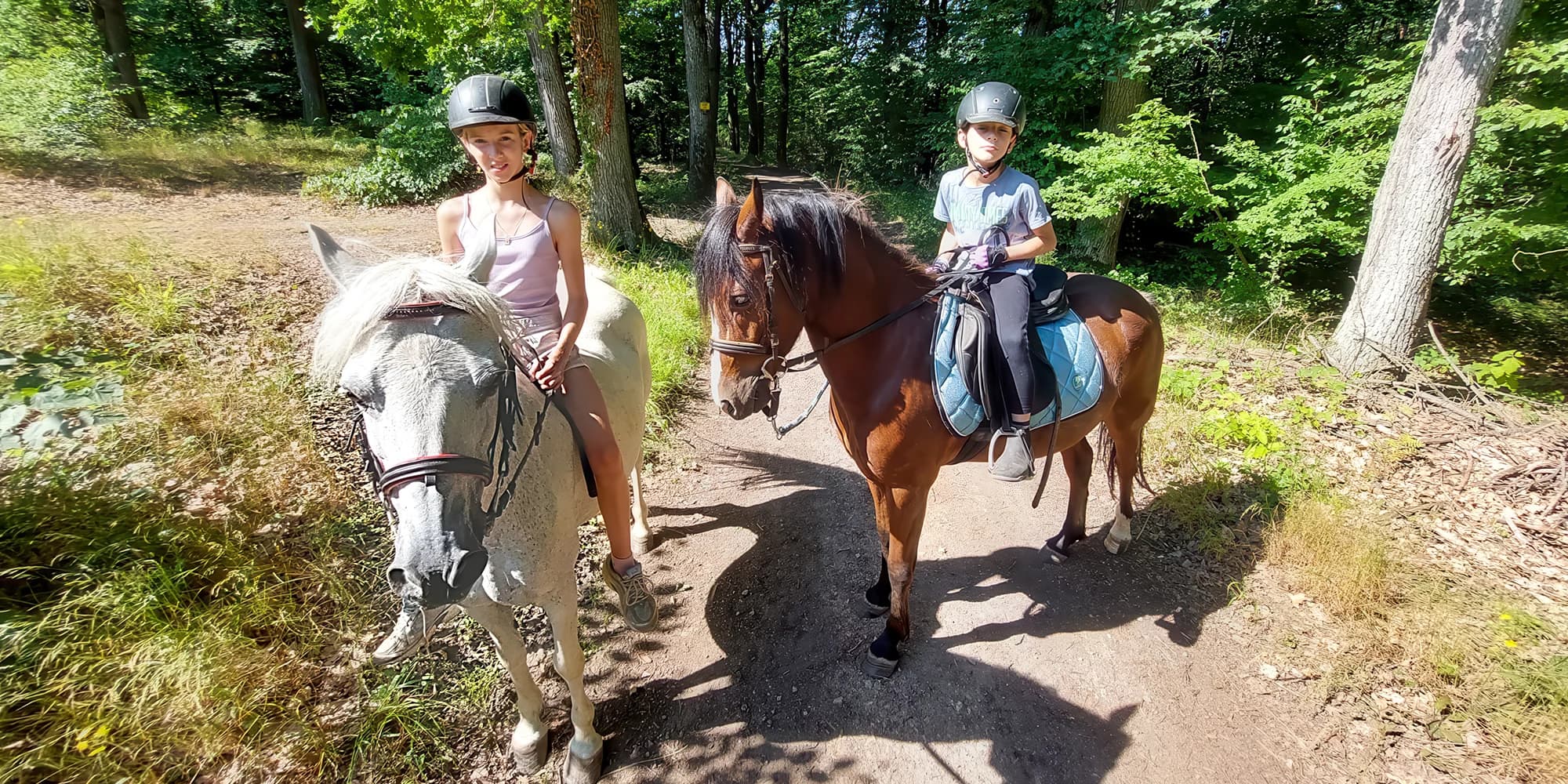 Hodinová vyjížďka na koni pro dospělé nebo na poníkovi pro děti