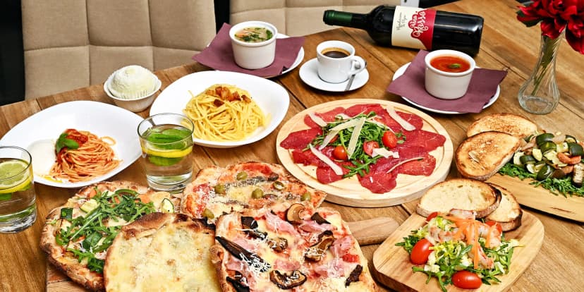 Otevřený voucher na 300–1 200 Kč na cokoliv v italském bistru Tutto Bene