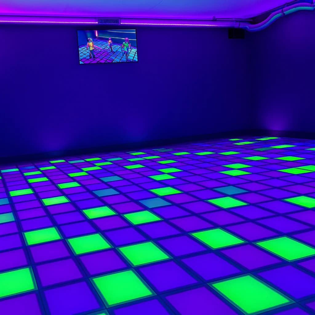 Interaktivní zábava: vstup na Pixel Floor v různých herních režimech