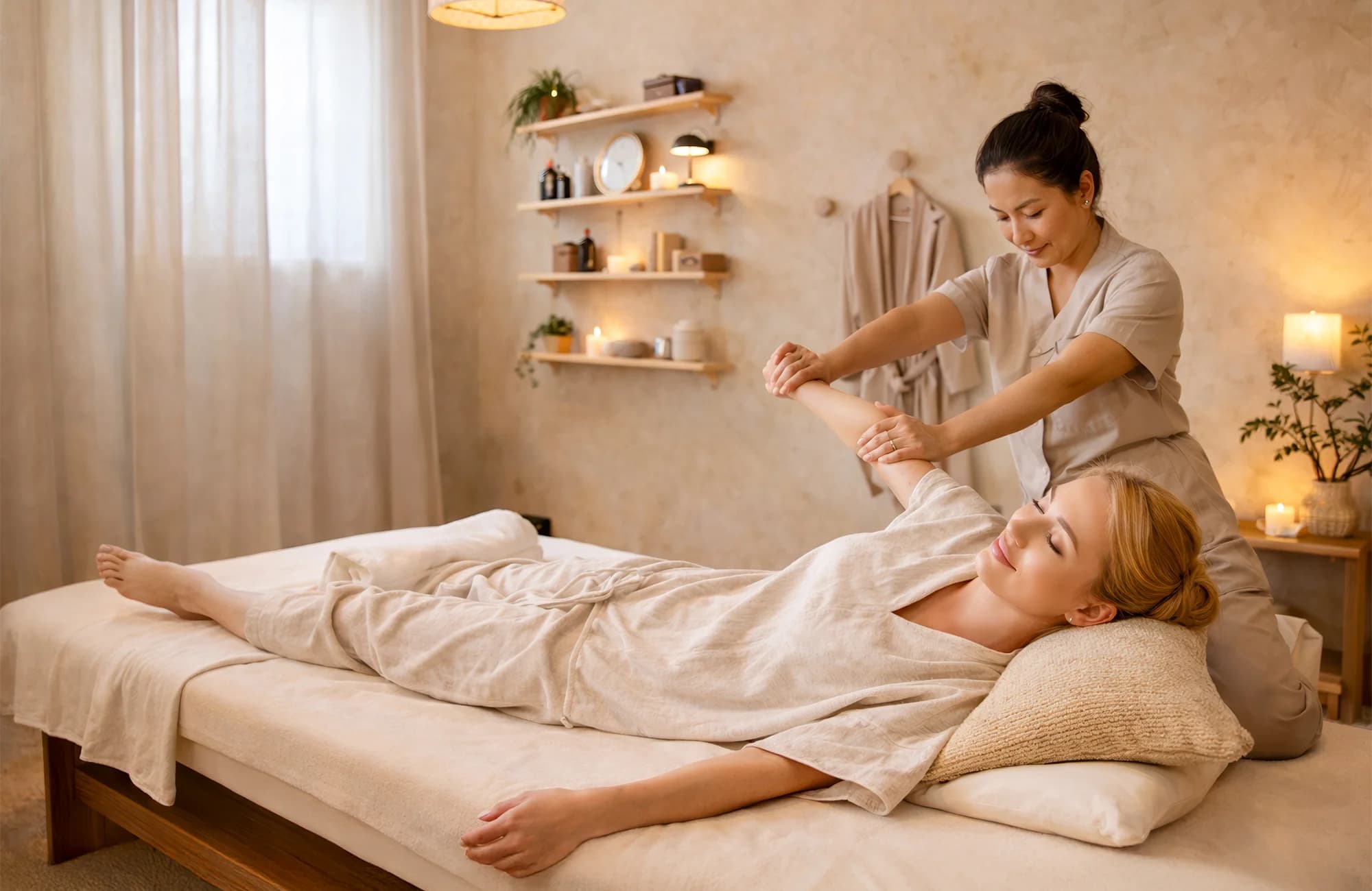 Hýčkání ve dvou: tradiční filipínská masáž celého těla pro dva, 60 nebo 120 minut