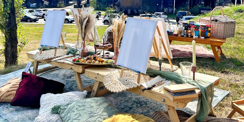 Dámská jízda bez starostí pro 1 či 2 osoby: piknik a kreativní workshop
