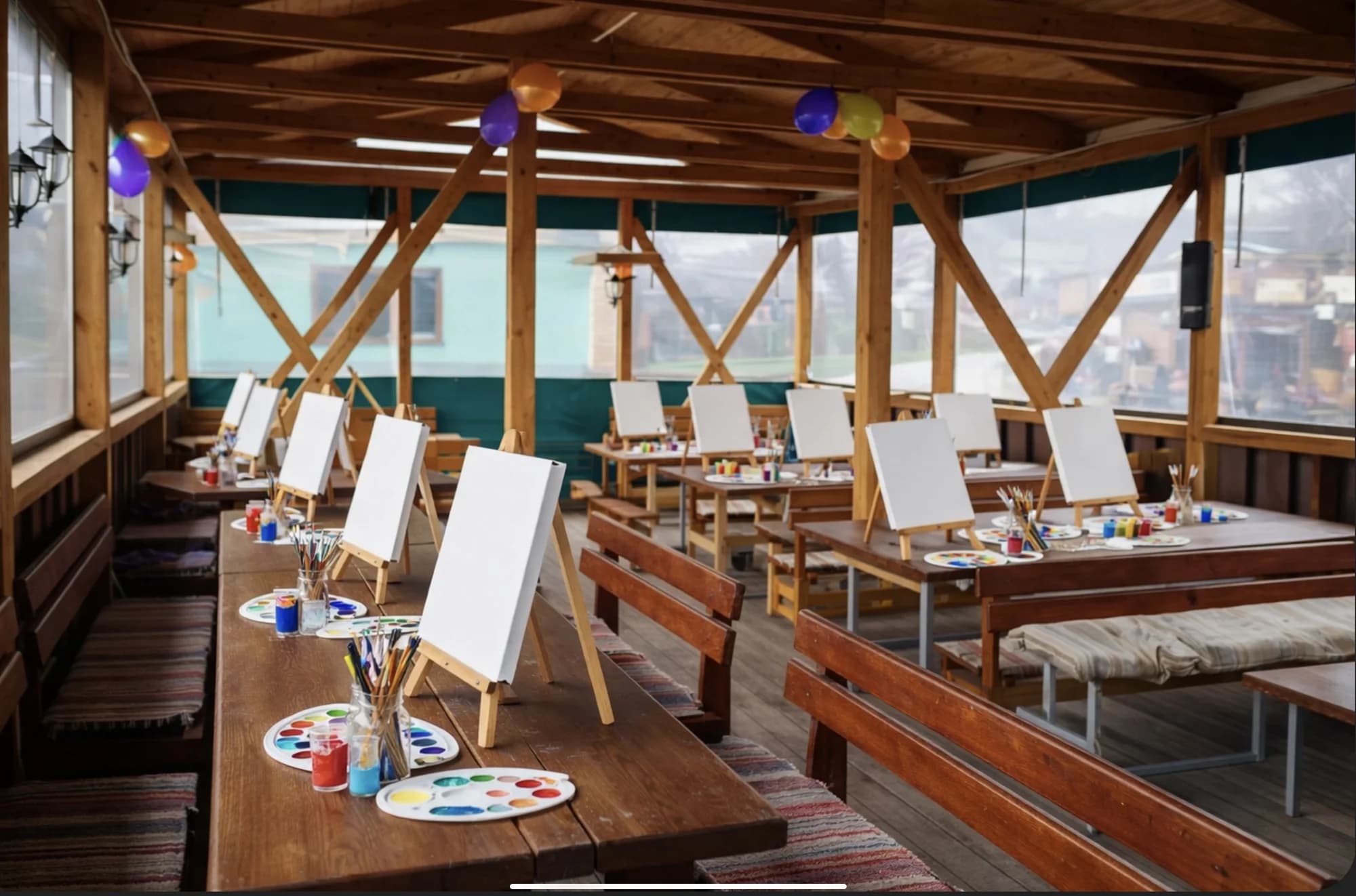 Malování na plátno na brněnské přehradě: pro 1, 2, 4 i 10 osob; 120 minut