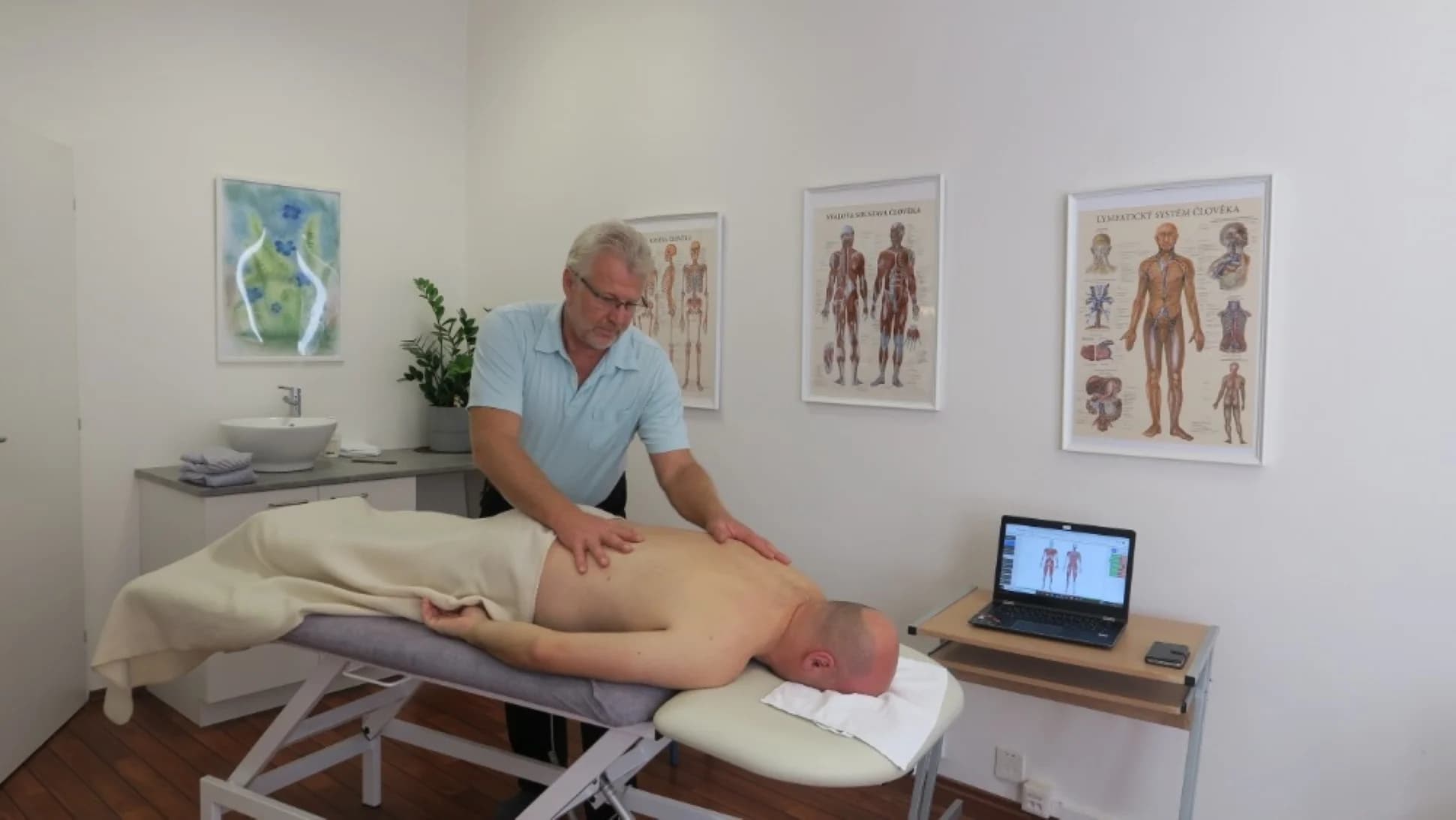 Terapie pohybového systému s podrobným vyšetřením svalů a prvky terapeutické jó pro 1 osobu