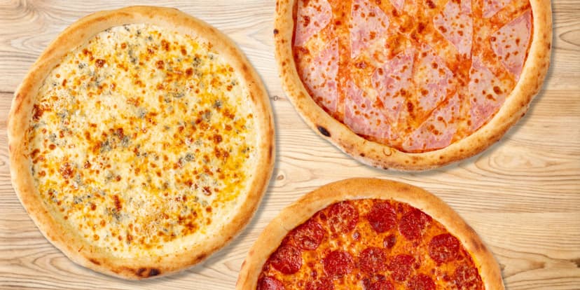 40cm pizza dle výběru, dip a osvěžující nápoj pro 1 nebo 2 osoby