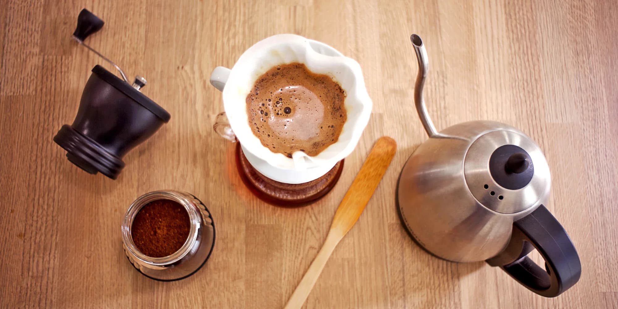 Kurz domácí přípravy kávy: espresso i alternativní metody, např. chemex či aeropress