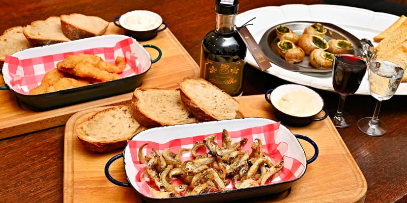 Degustační menu s grundlemi, žabími stehýnky a šneky pro 2 osoby