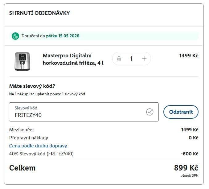 Lidl - sleva 40% na všechny fritézy
