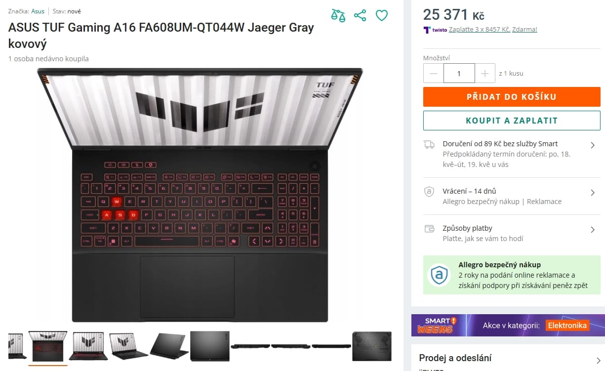 Asus 5,1 GHz, 16/1000 GB RAM, 8 GB Nvidia, 16"