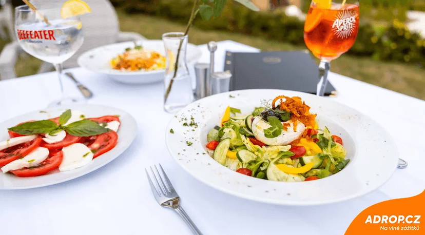 Čtyřchodové menu v restauraci Rendlík