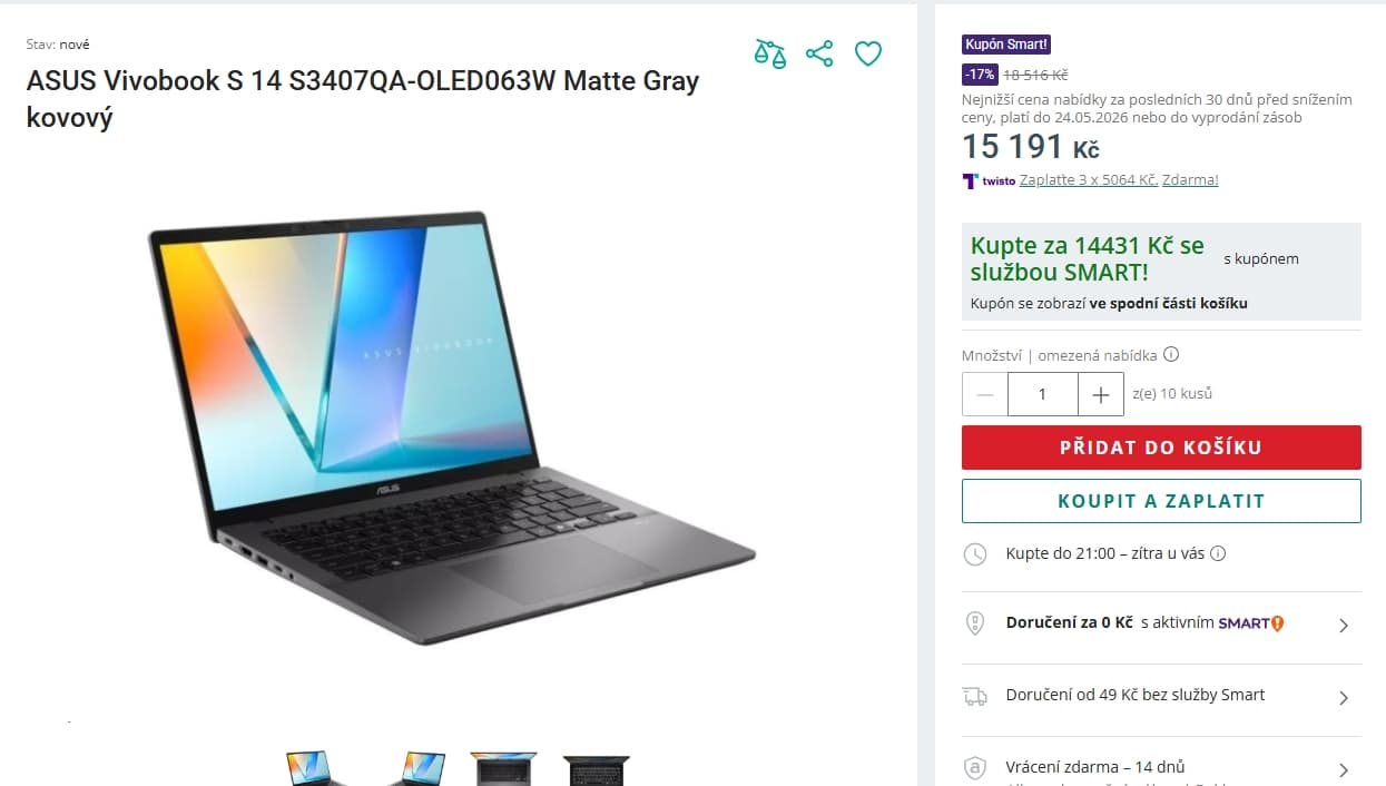 Asus 2,97 GHz, 32/1000 GB, 14"