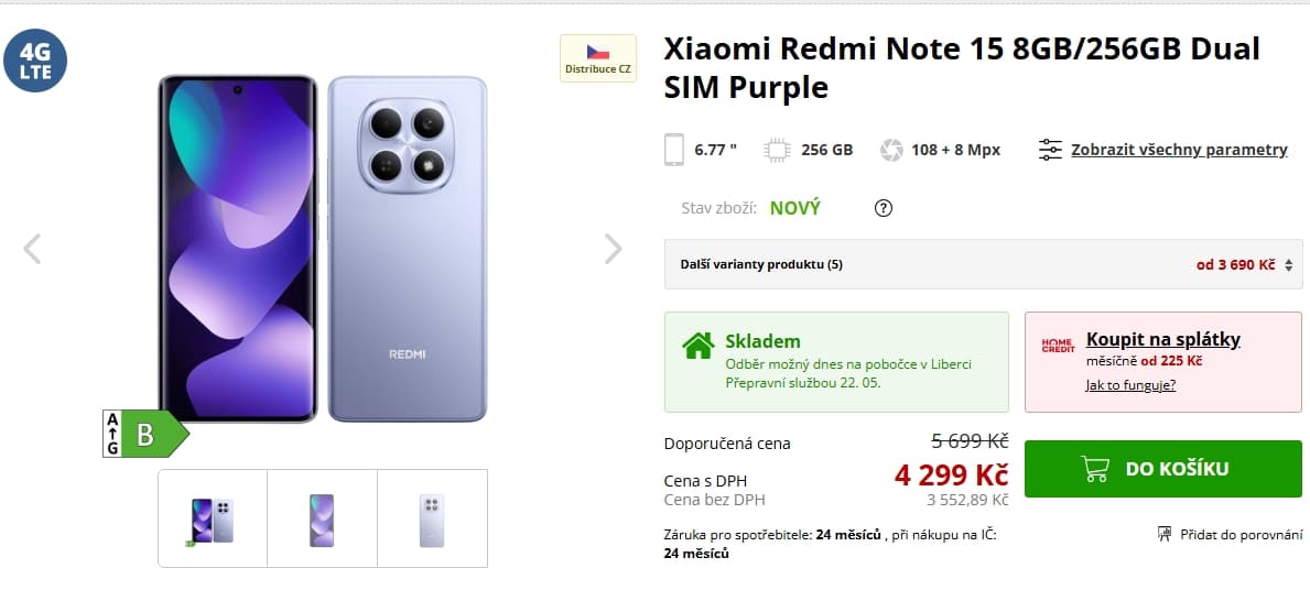 Xiaomi Redmi 8x 2,4GHz, 8/256GB, 6,77", NFC