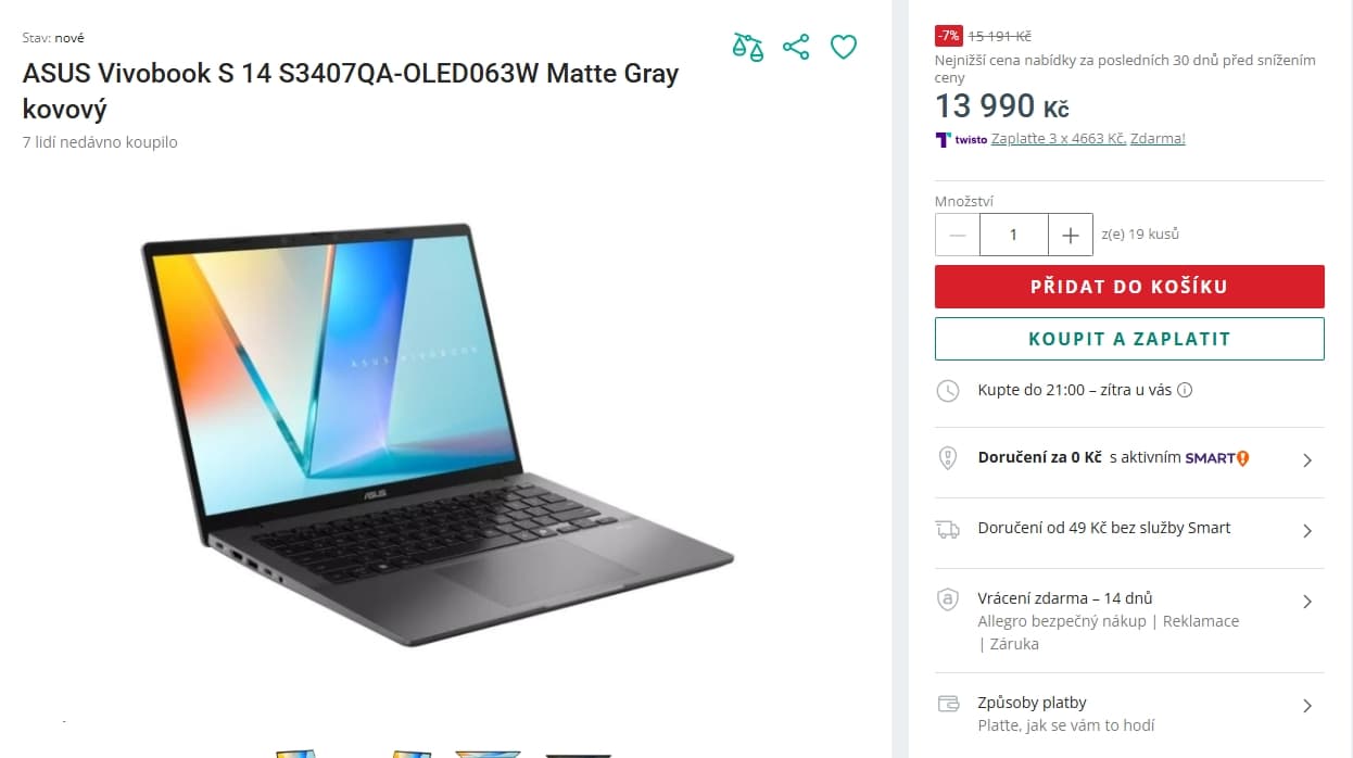 Asus 2,97 GHz, 32/1000 GB, 14"