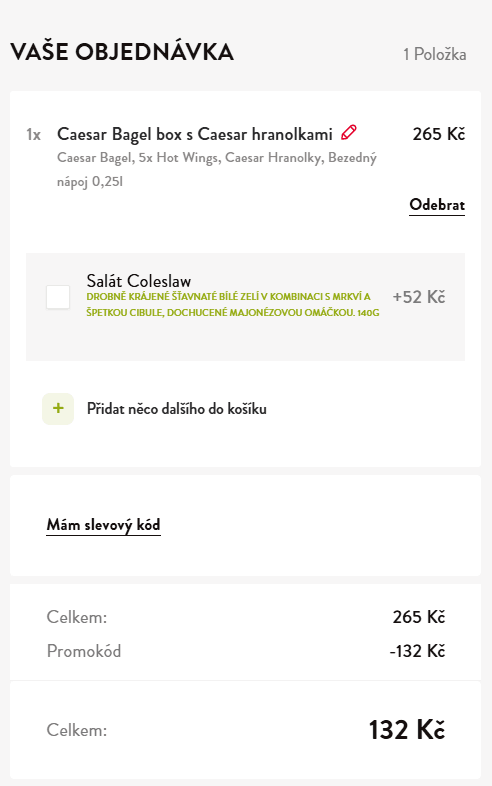 KFC - sleva 50% na vše 