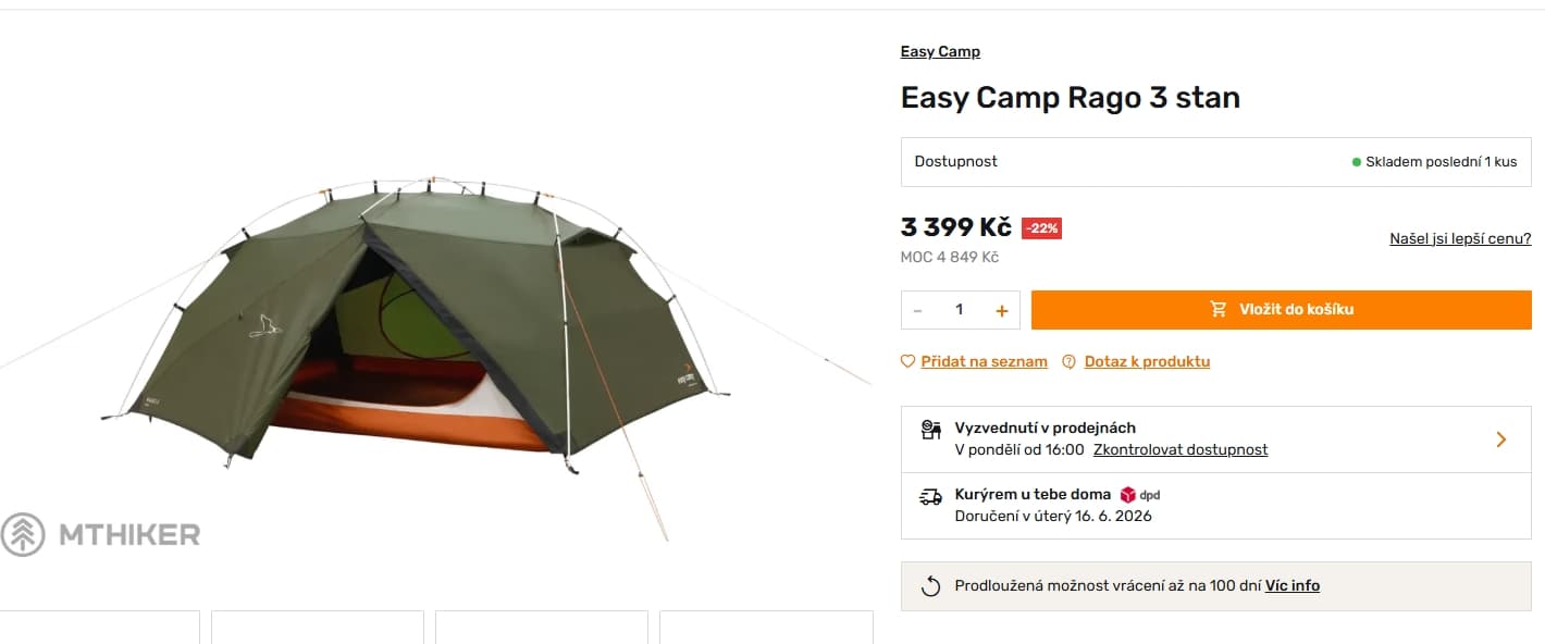 Stan pro 3 Easy Camp Rago 3