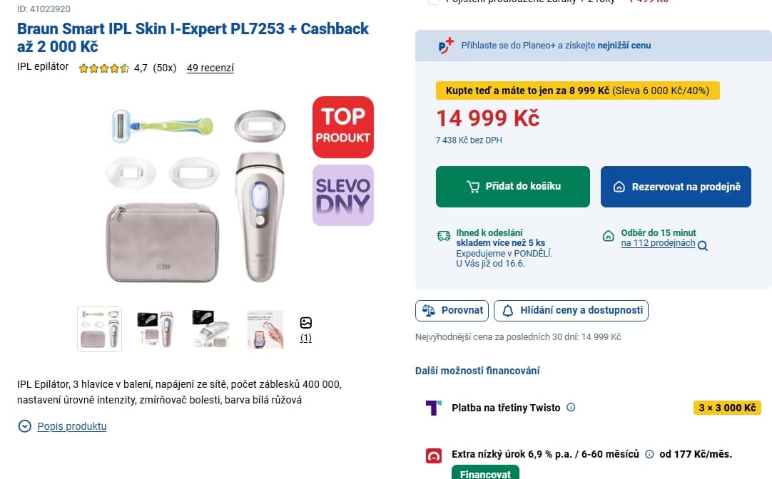 IPL epilátor Braun Smart IPL Skin I·Expert