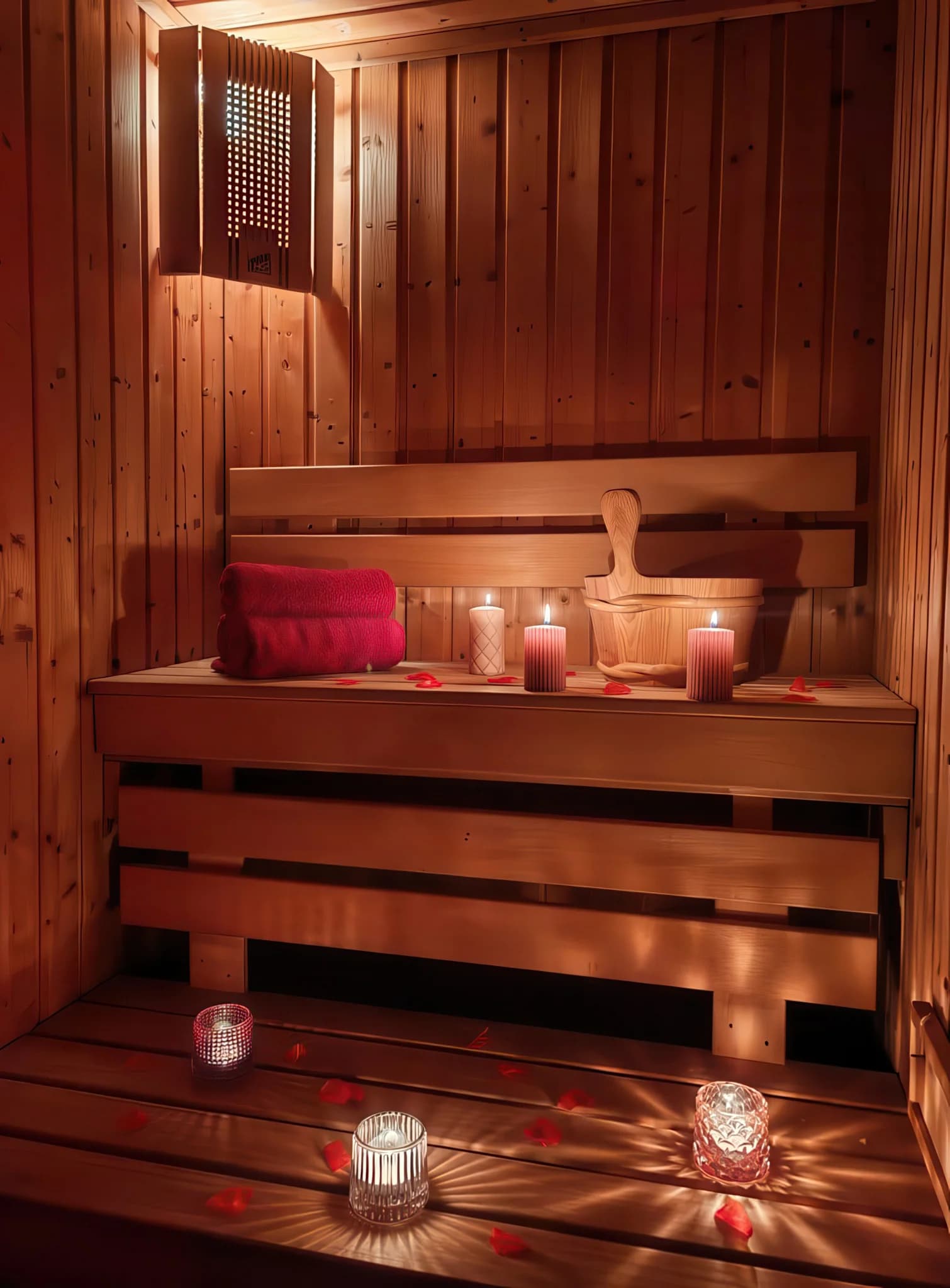 Ničím nerušený odpočinek: privátní wellness pro dva –⁠⁠⁠⁠⁠⁠ sauna, vířivka, sekt i čokoládové fondue