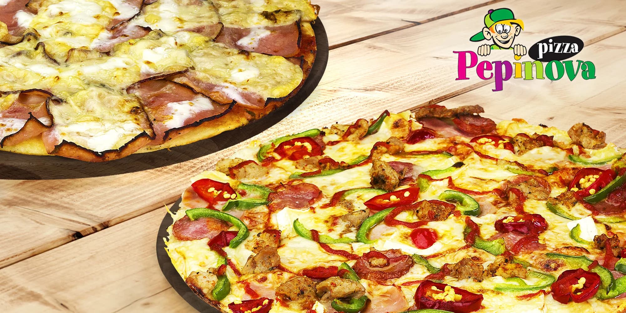 2 poctivé Pepinovy pizzy s rozvozem a krabicí v ceně: na výběr 16 druhů