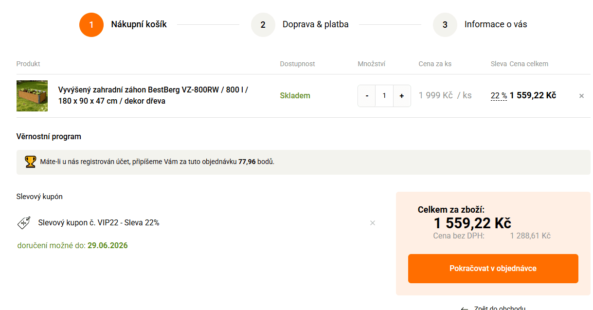 Bestberg - sleva 22% na vše