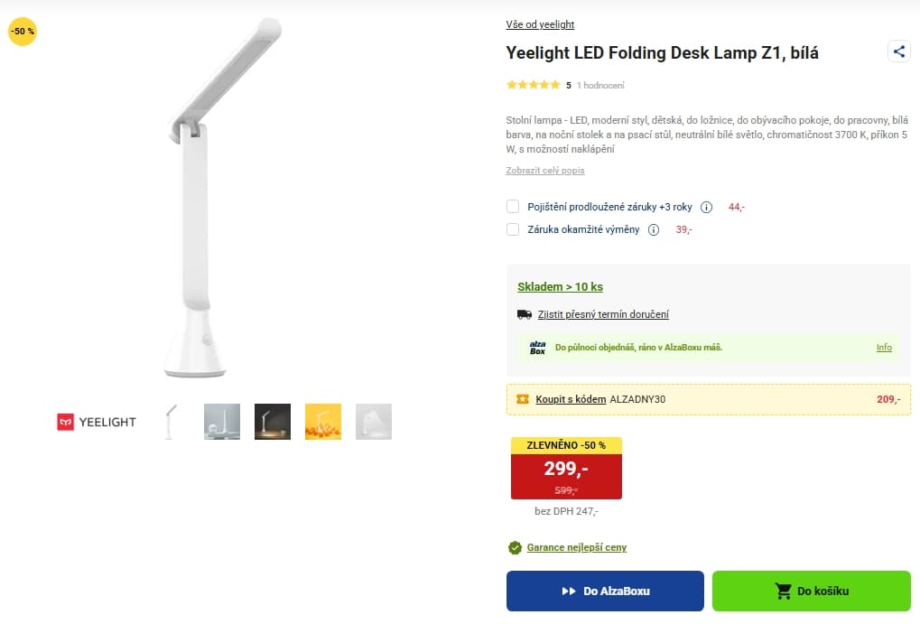 Stolní LED lampa Yeelight, 200 lm