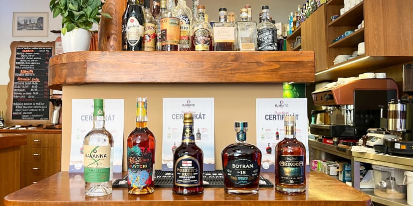 Řízená degustace 5 špičkových rumů z různých zemí pro 1 nebo 2 znalce