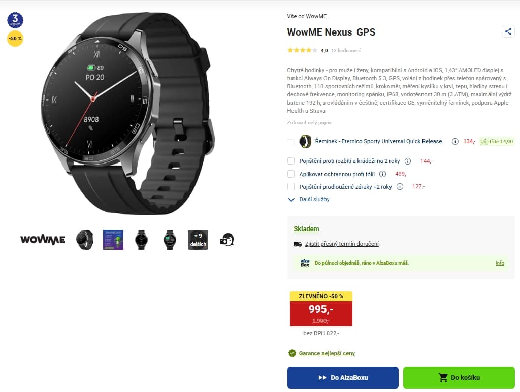 Chytré hodinky WowME Nexus GPS