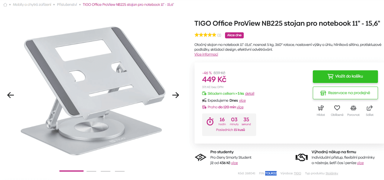Stojan pro ntb 11" - 15,6" TIGO Office ProView