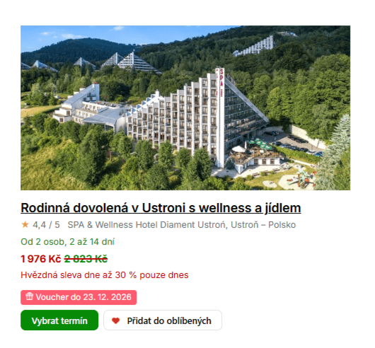 3* hotel Diament Ustroń, polopenze, wellness, pro 2