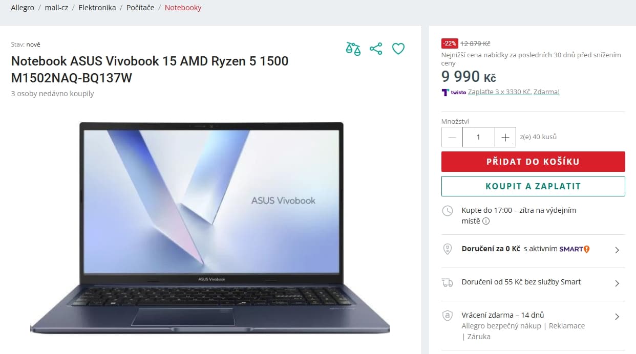Asus 4,55 GHz, 16/512 GB, 15,6"