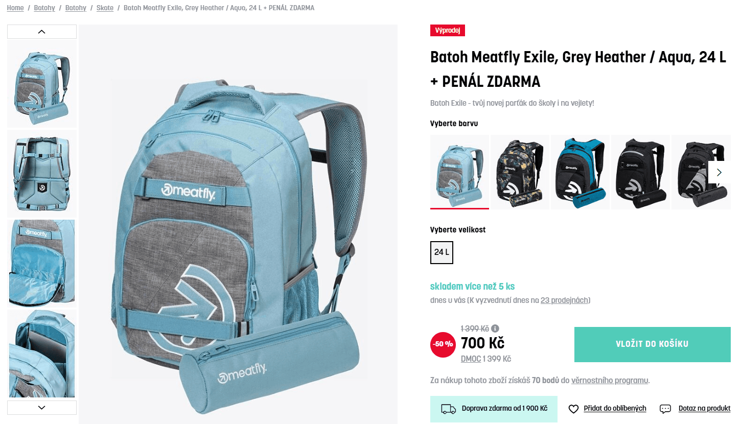 Školní batoh Meatfly Exile 24 l