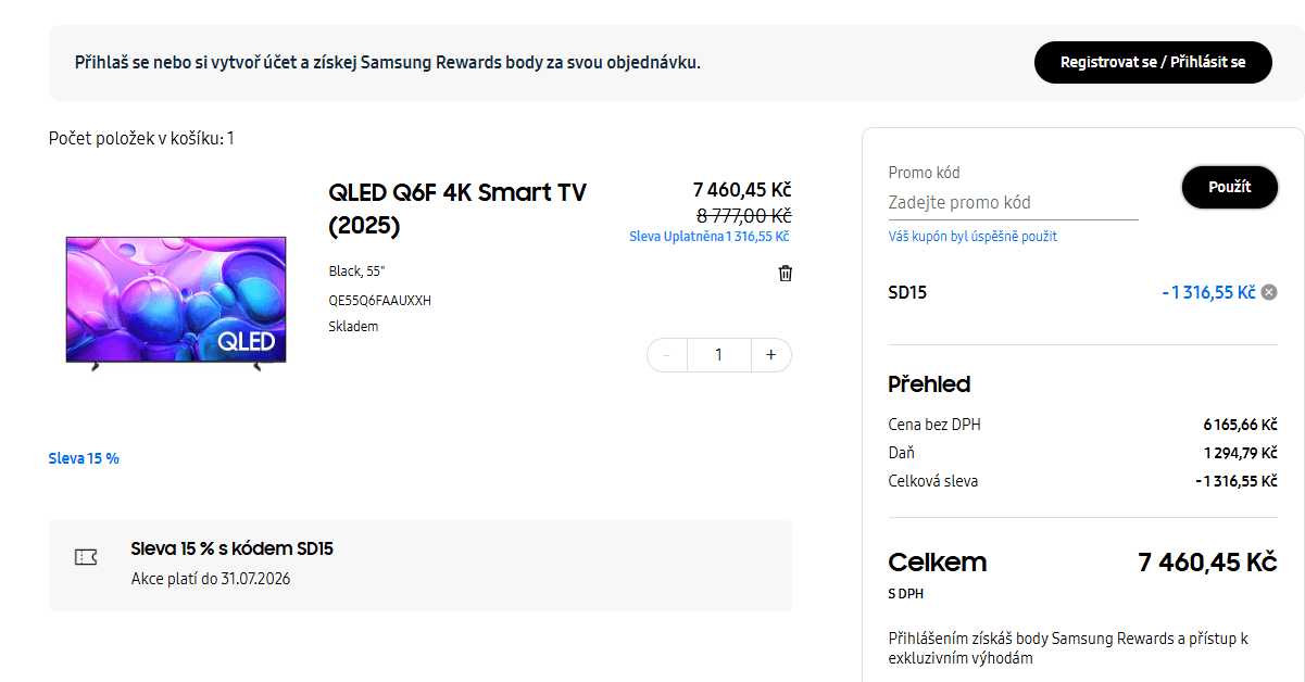 QLED 4K Smart TV, PiP, 138cm, Samsung