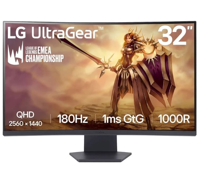 Herní QHD prohnutý PC monitor LG Ultragear 32"