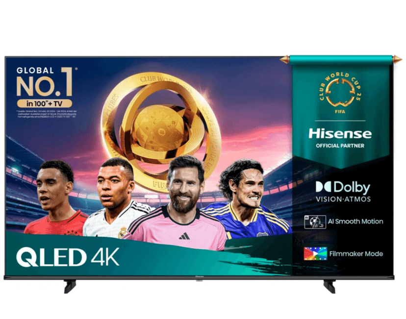 4K QLED 144Hz, Atmos, 189 cm, Hisense