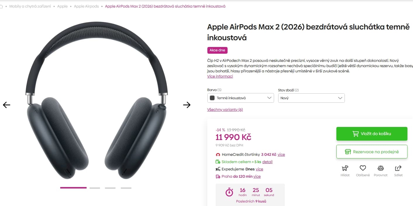 Sluchátka Apple AirPods Max 2 (2026)