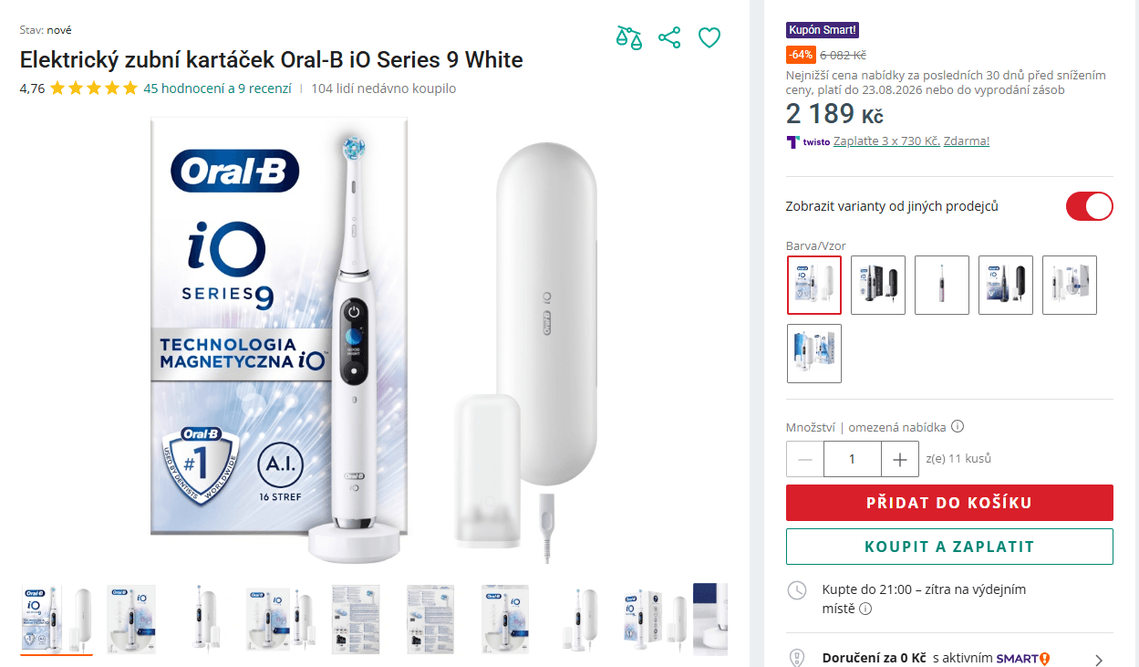 El. zubní kartáček Oral-B iO Series 9
