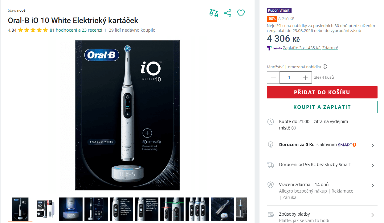El. zubní kartáček Oral-B iO Series 10