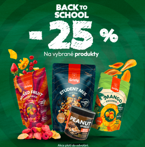 Grizly - sleva 25% na vybrané produkty