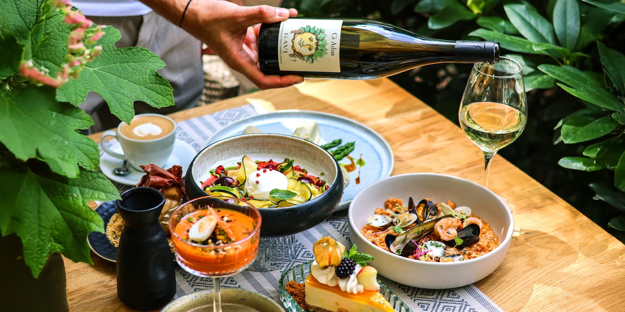 5chodové menu v luxusní zahradní restauraci v centru Prahy pro 2 osoby