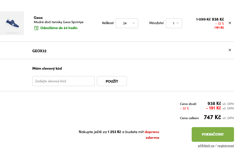 Sleva 32% na značku GEOX
