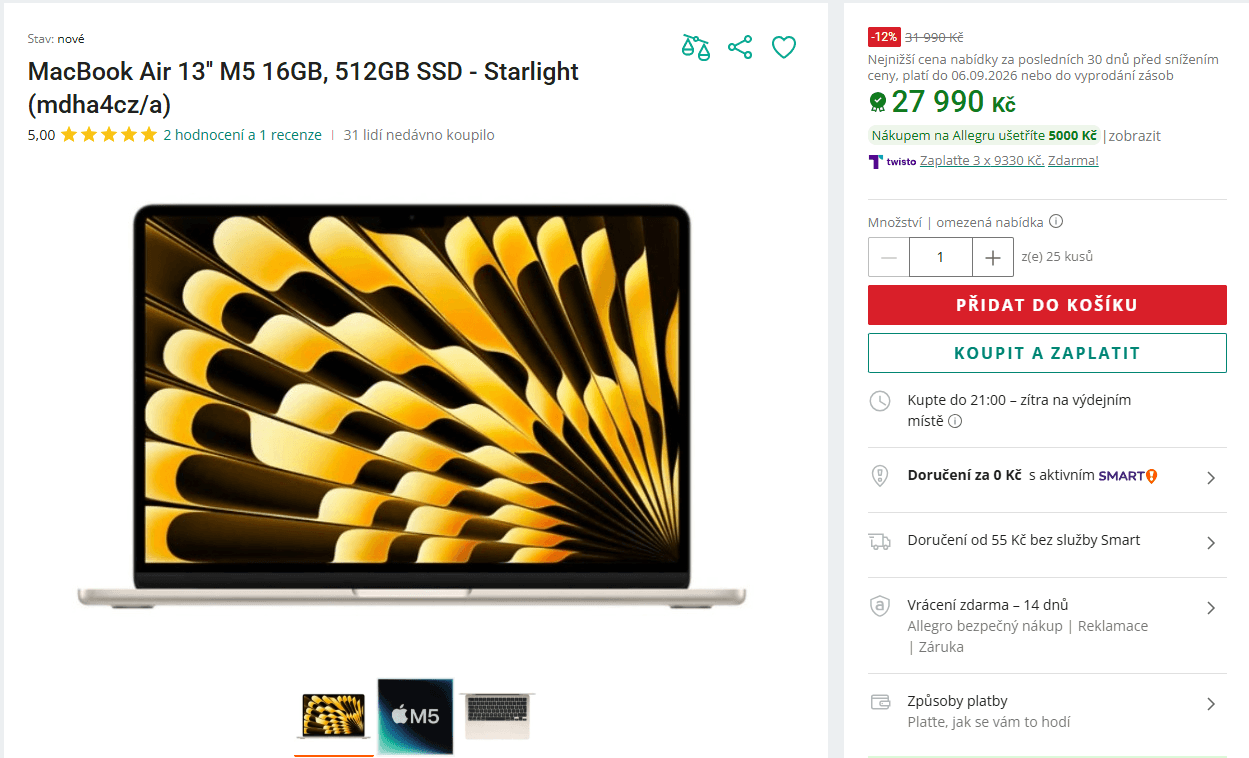 Apple MacBook Air 13" 16/512 GB