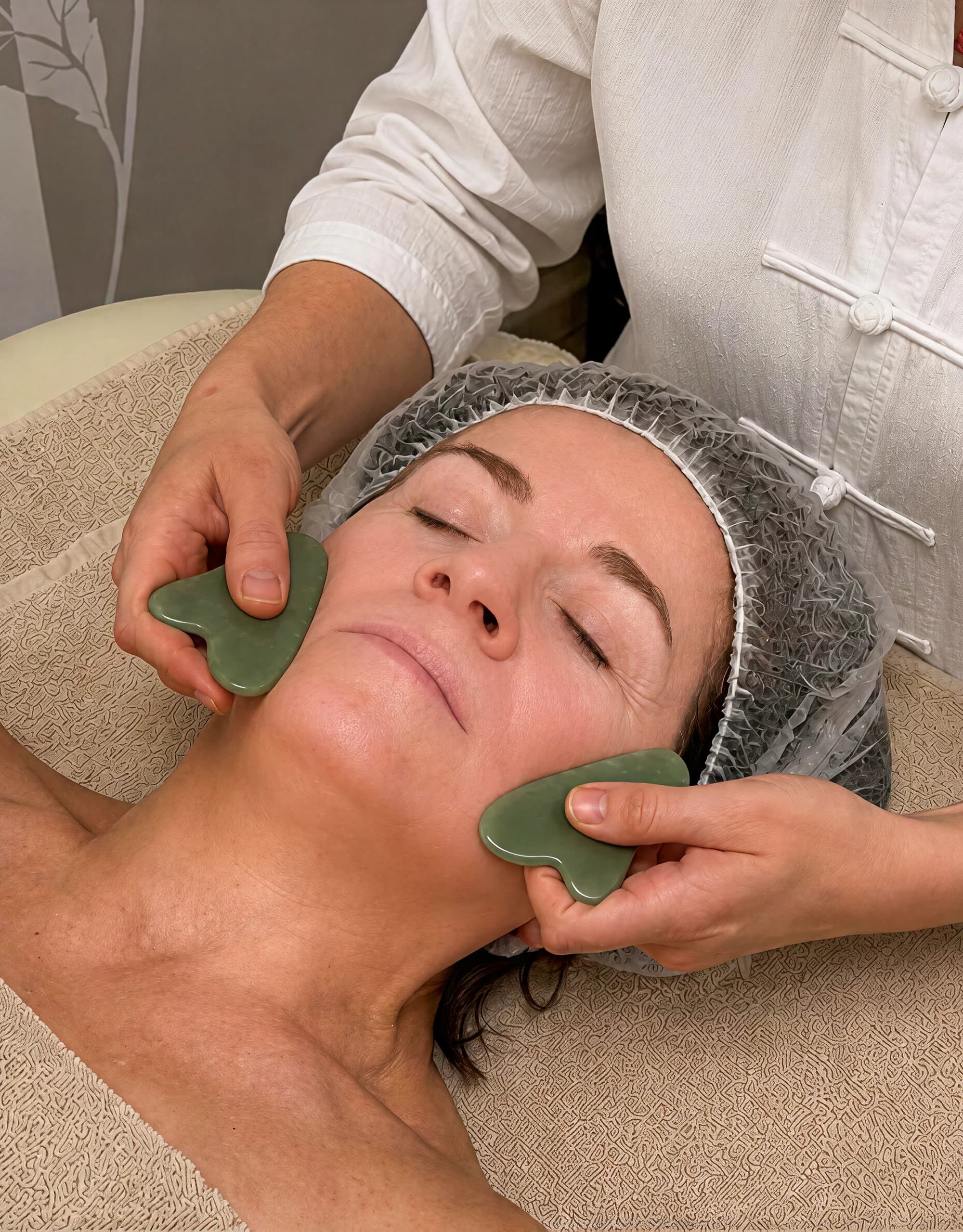 Omlazení pleti: gua sha masáž obličeje i s baňkováním