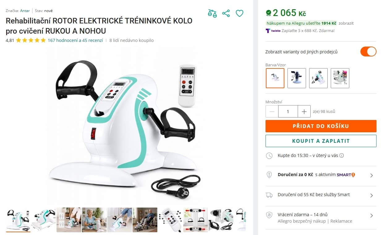 Elektrický mini rotoped Antar