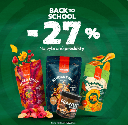 Grizly - sleva 27% na vybrané produkty