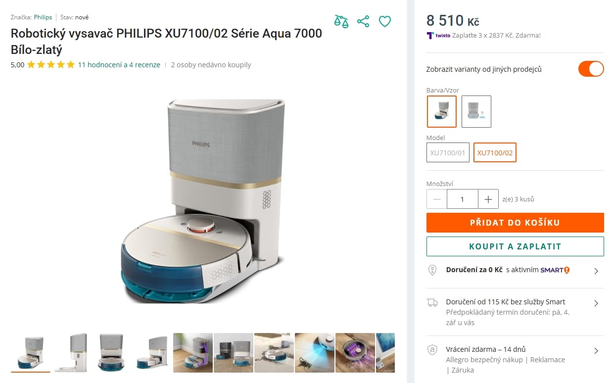 Robot vysavač/mop Philips + stanice