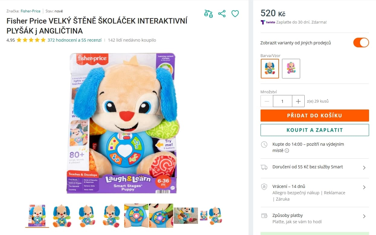 Interaktivní hračka Fisher-Price Mluvící pes 