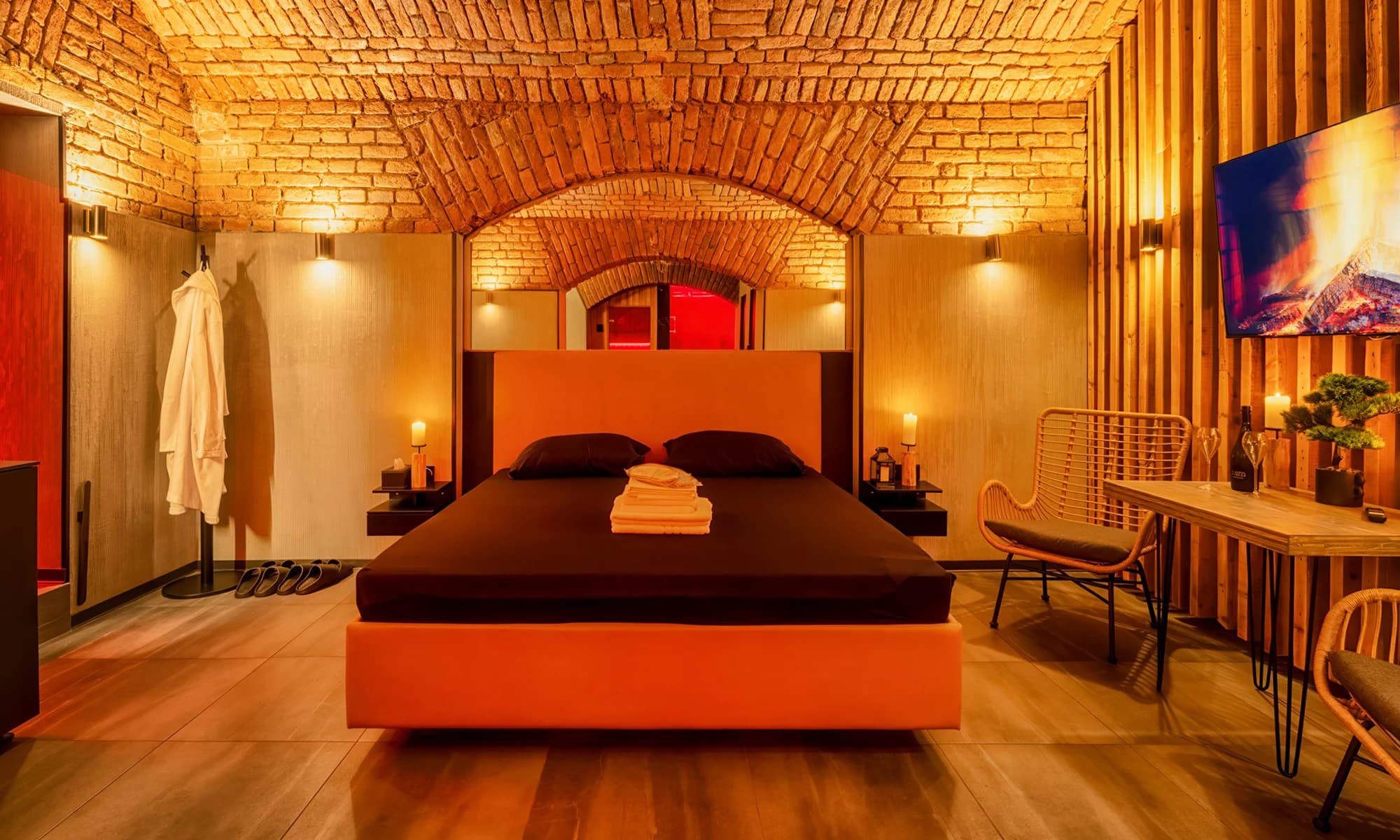 Privátní wellness pro dva: relaxační zóna, sauna, vířivka i prosecco