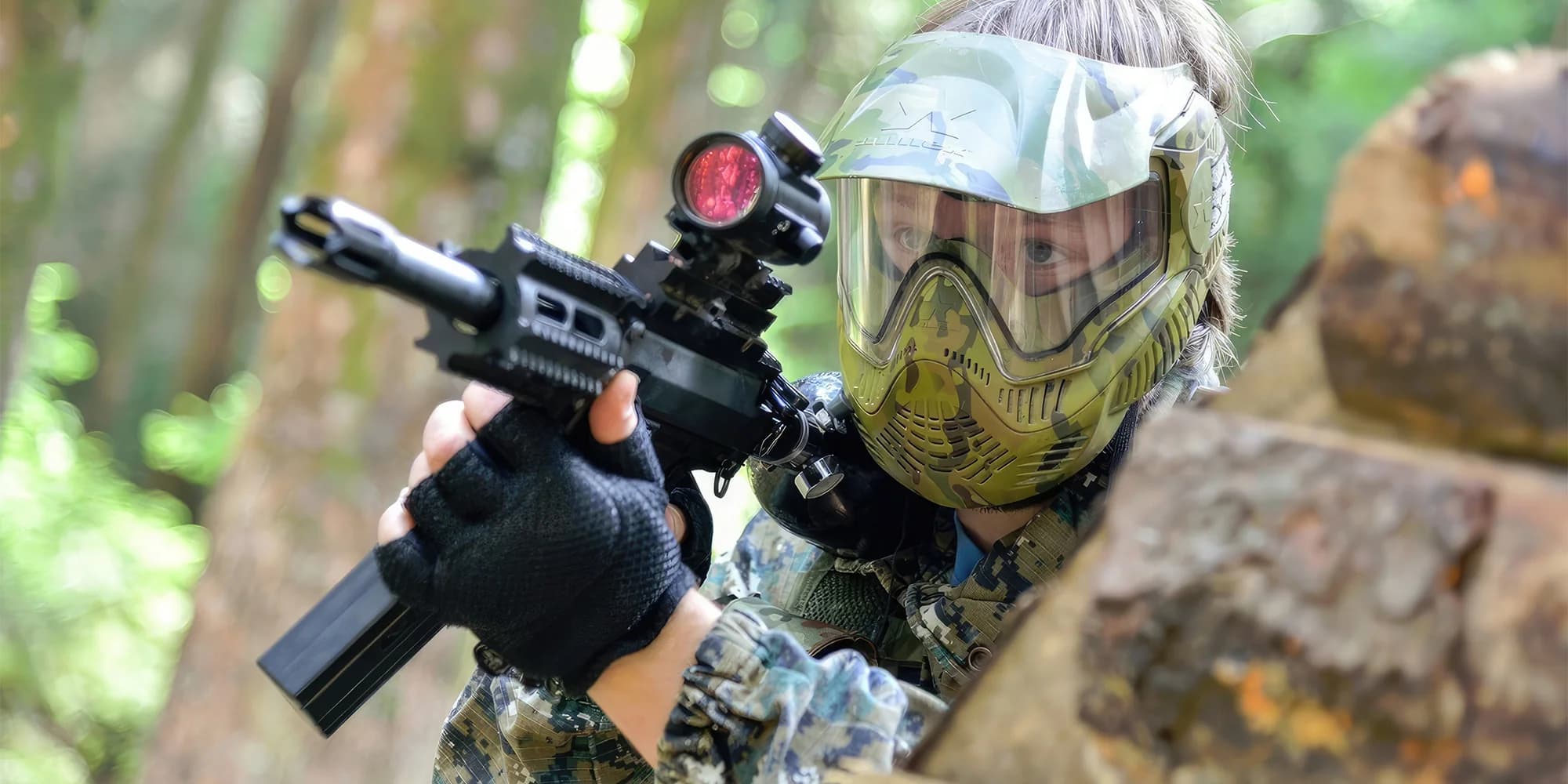 Paintballová přestřelka na lesním hřišti u Tábora: Junior verze až pro 8 hráčů, 2–⁠⁠⁠⁠⁠⁠4 hodiny